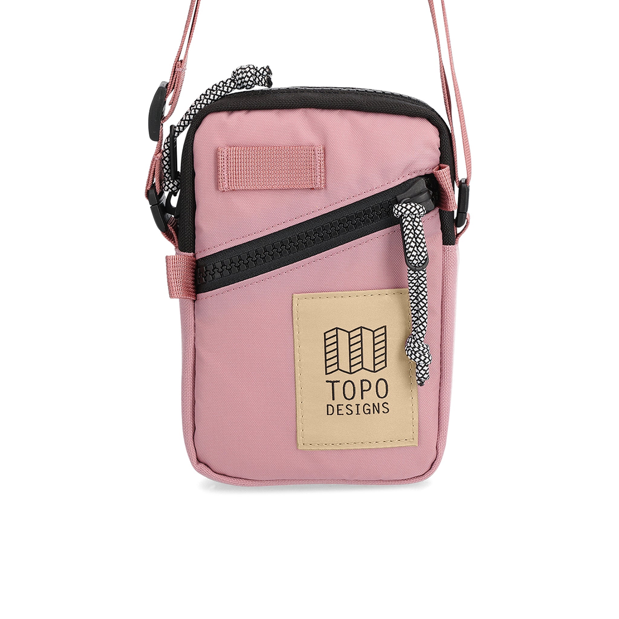 Front View of Topo Designs Mini Shoulder Bag in "Rose"