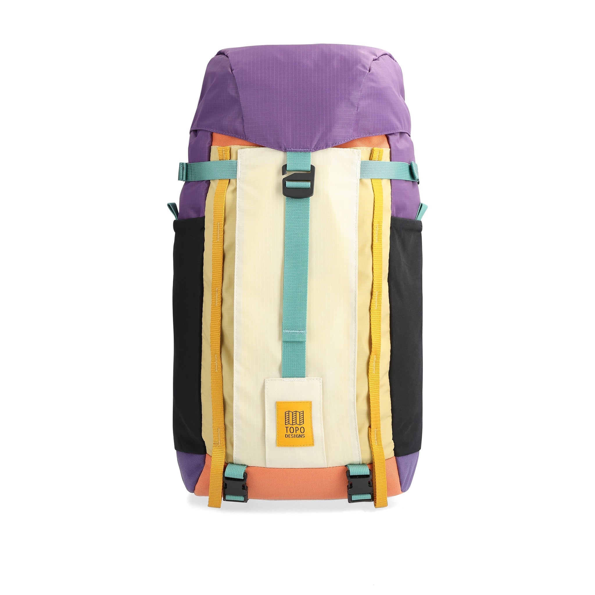 Front View of Topo Designs Mountain Pack 16L 2.0 in "Loganberry / Bone White"