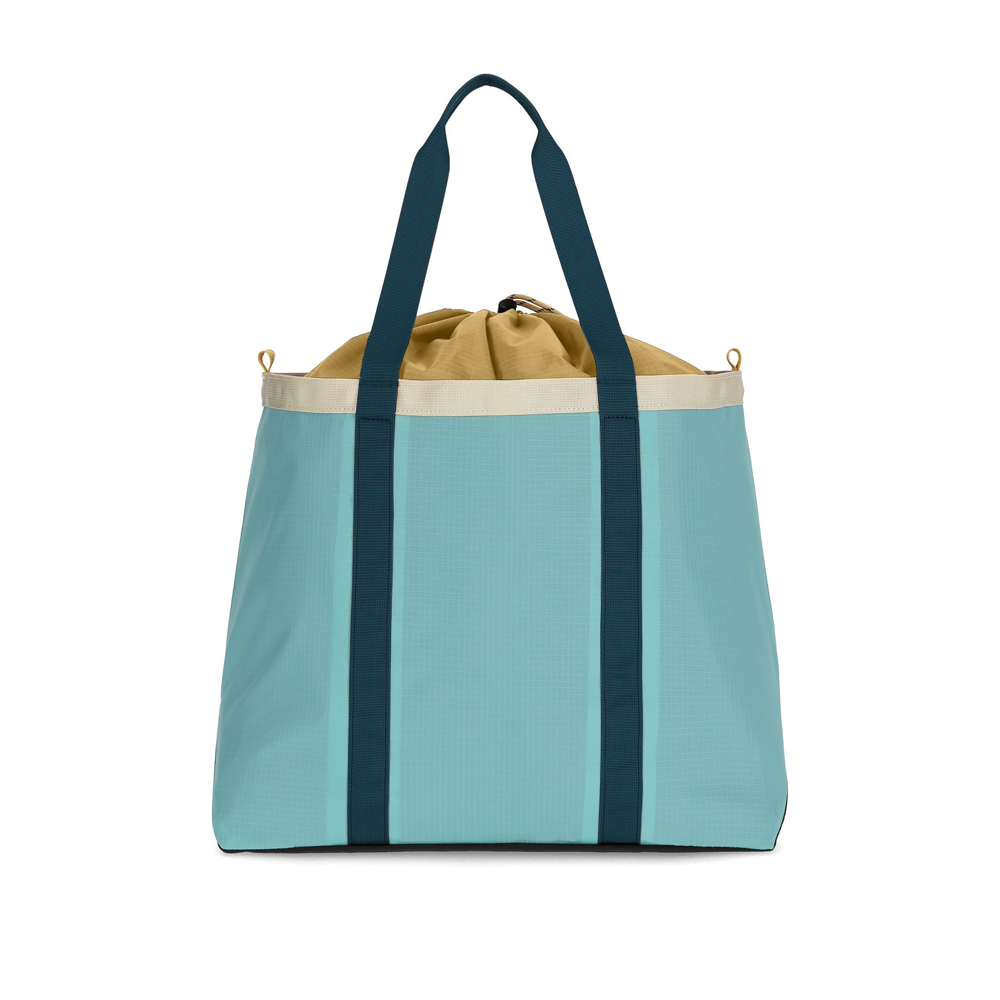 Back View of Topo Designs Mountain Utility Tote in "Geode Green / Sea Pine"