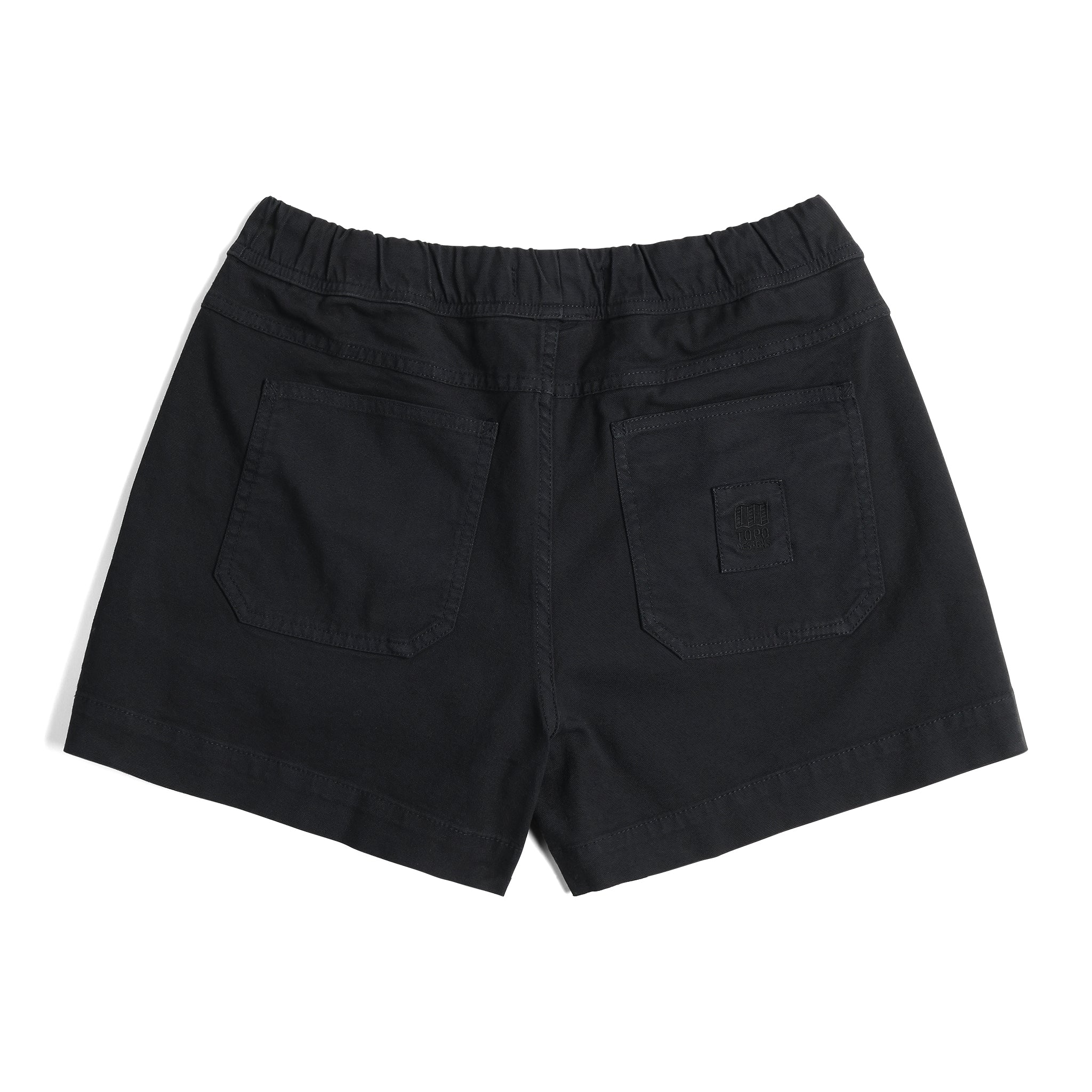 Back View of Topo Designs Dirt Shorts - Women's in "Black"