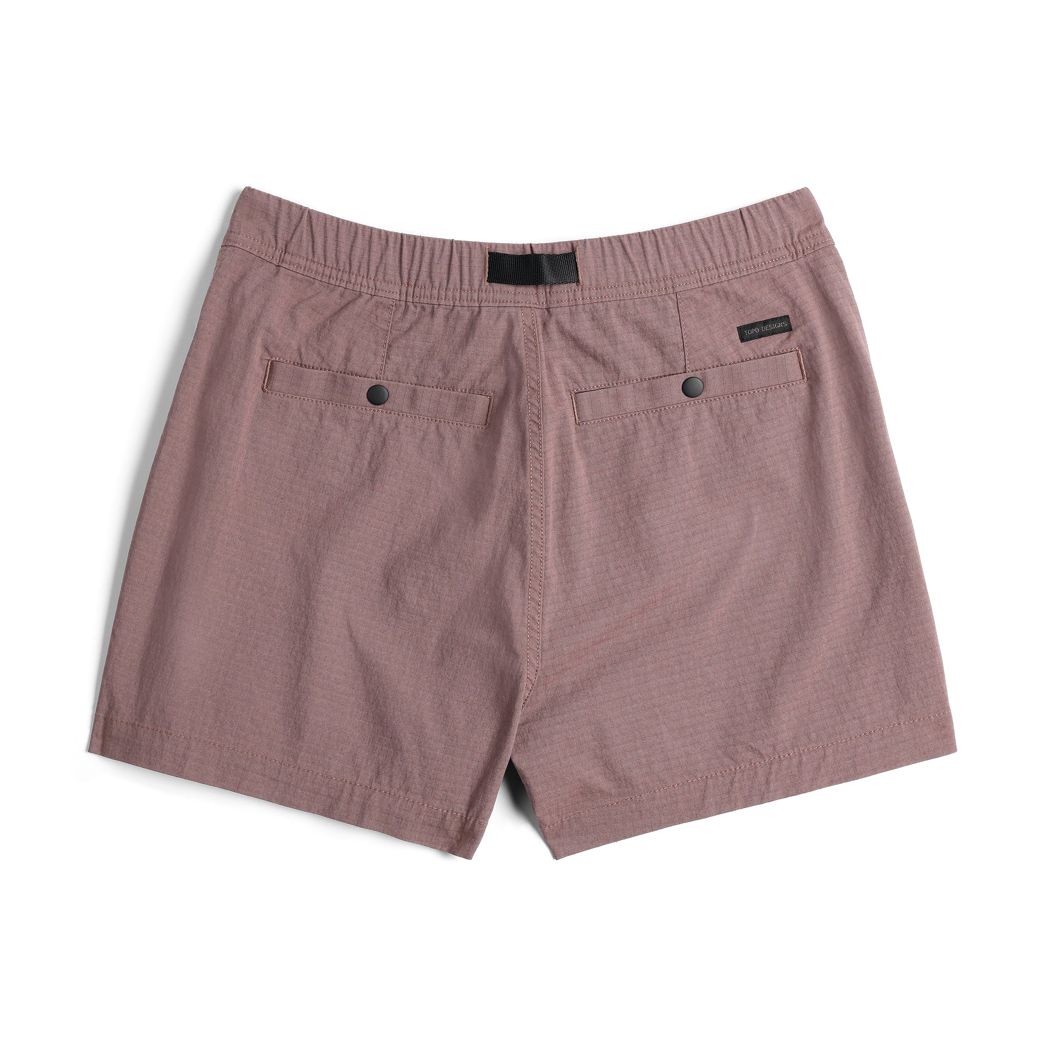 Back View of Topo Designs Mountain Short Ripstop - Women's in "Peppercorn"