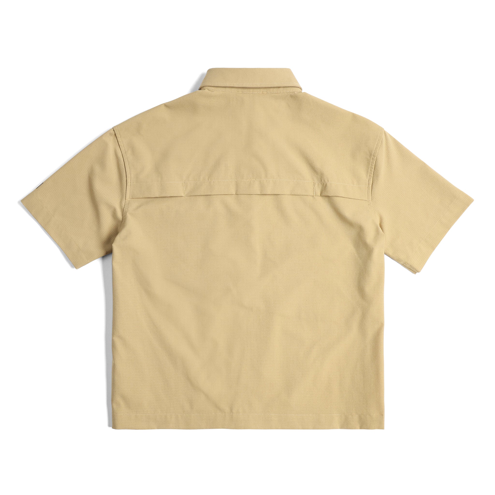 Back View of Topo Designs Retro River Shirt Ss - Women's in "Sahara"
