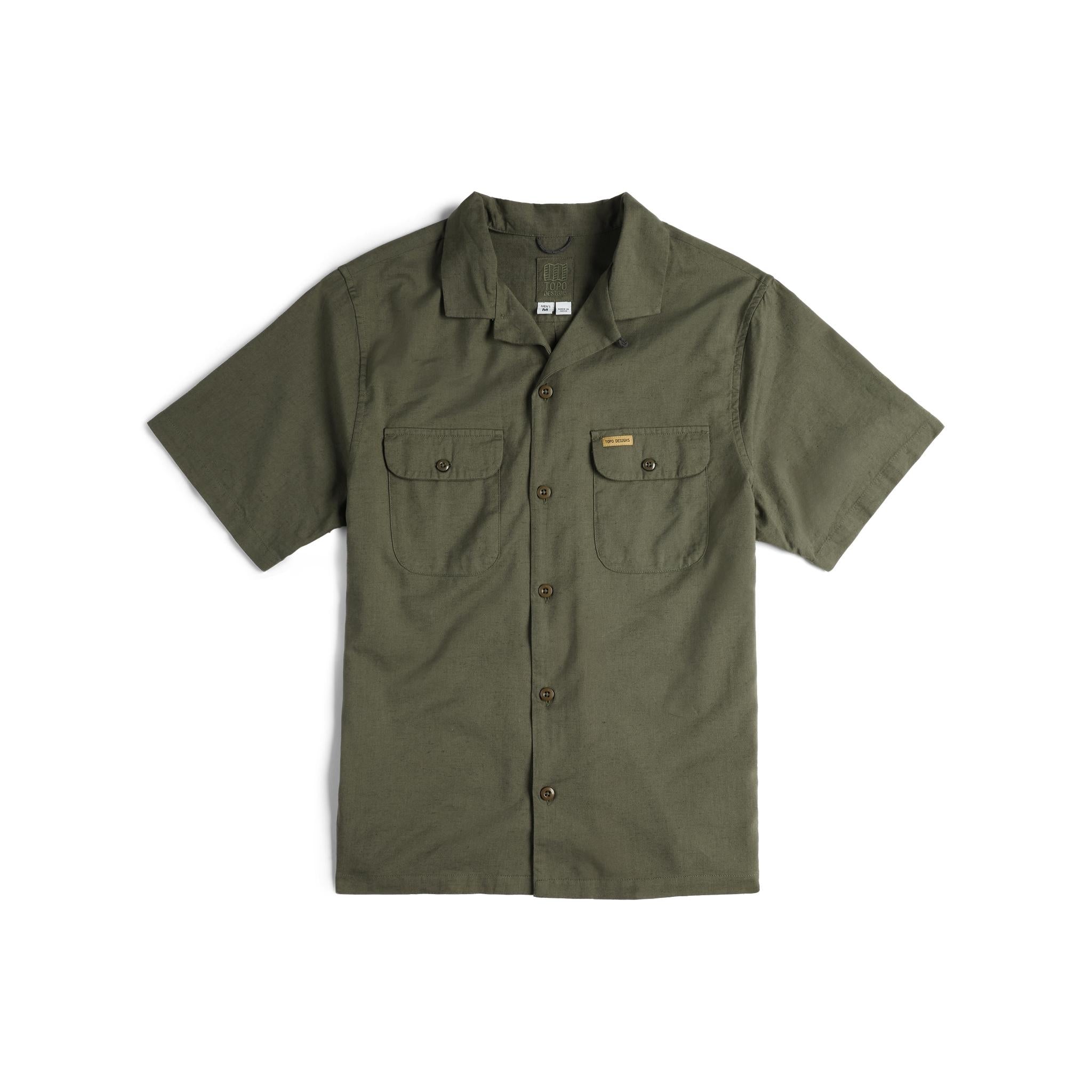 Front View of Topo Designs Daytripper Short Sleeve - Men's in "Beetle"