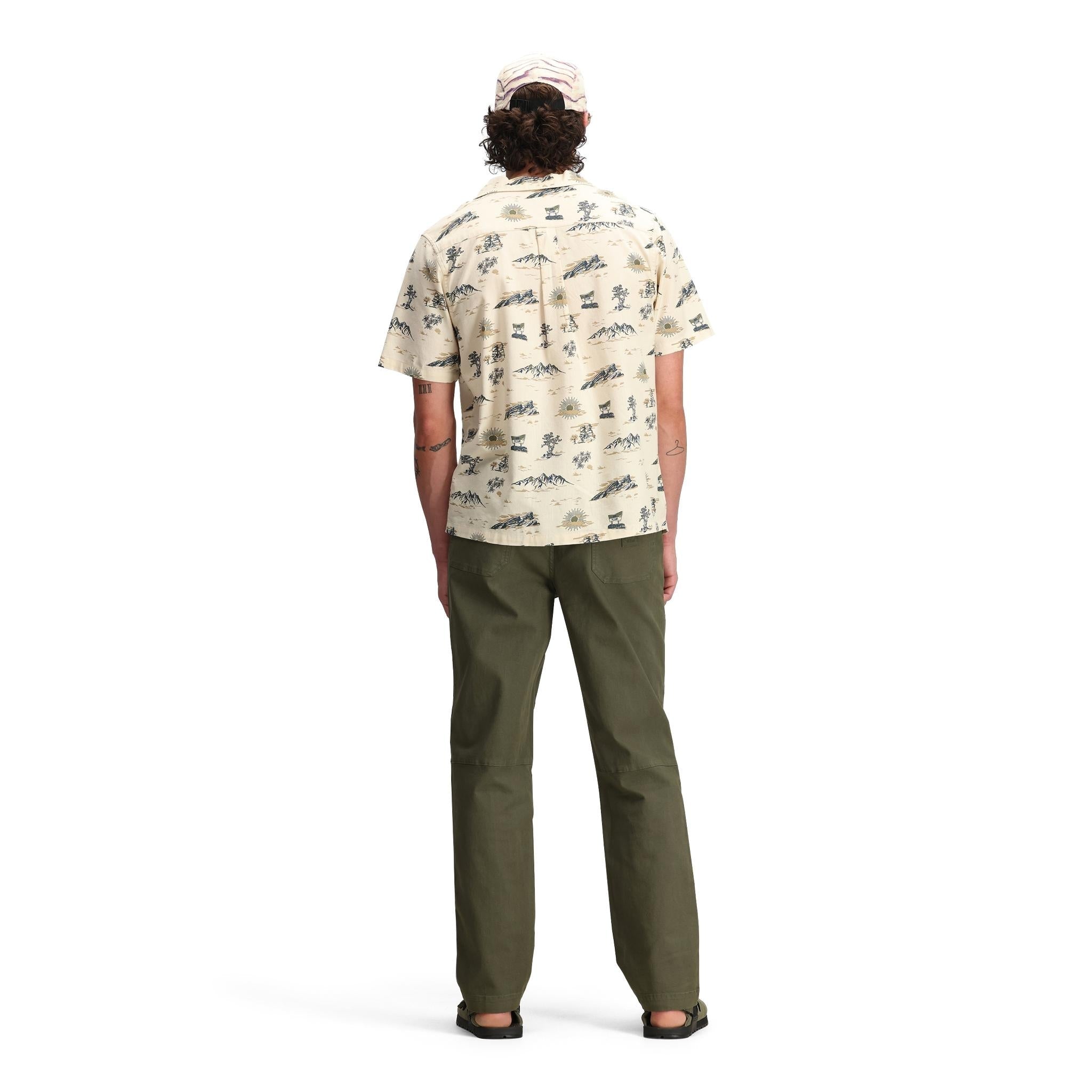 General back model shot of Topo Designs Daytripper Short Sleeve - Men's in "Westbound"