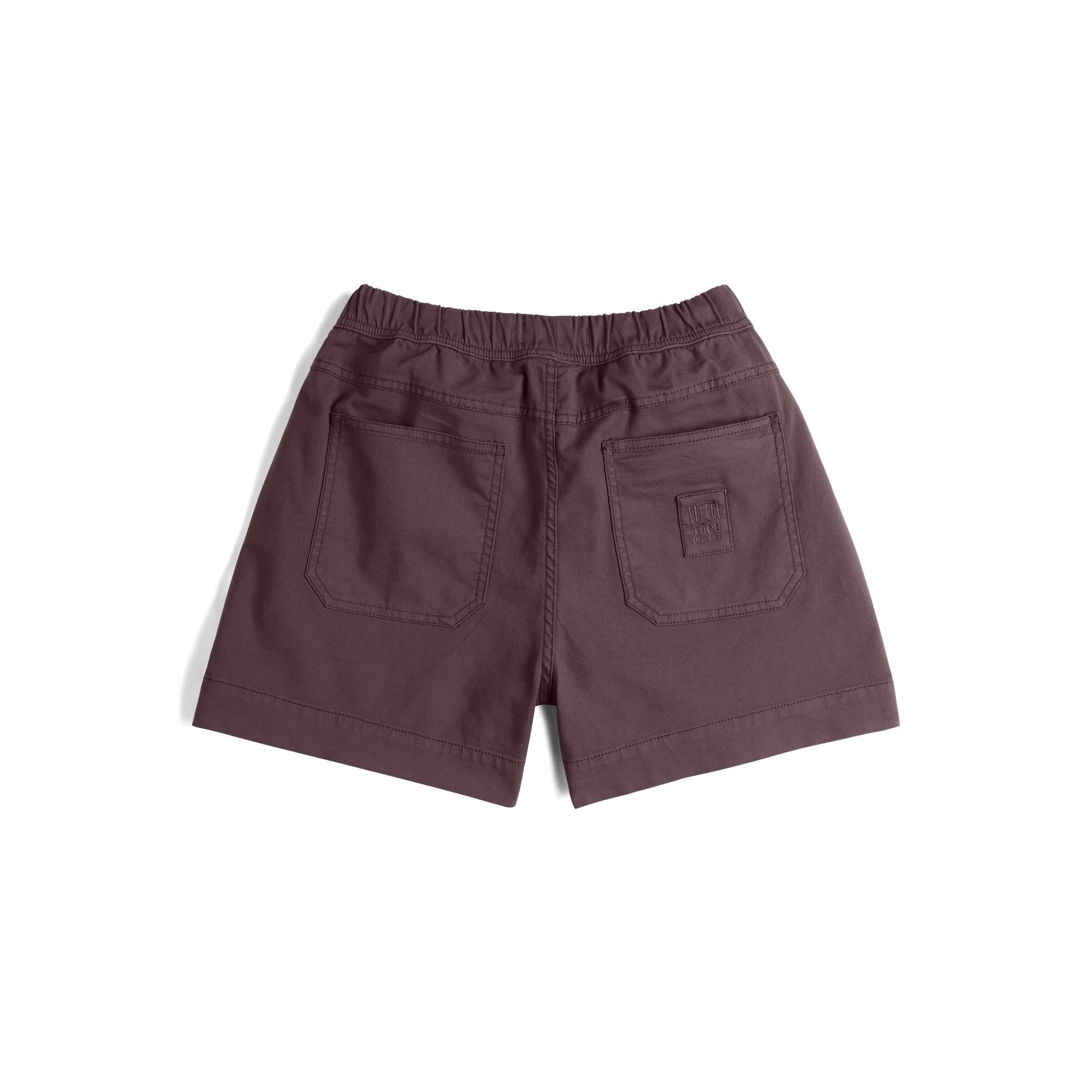 Back View of Topo Designs Dirt Shorts - Women's in "Huckleberry"