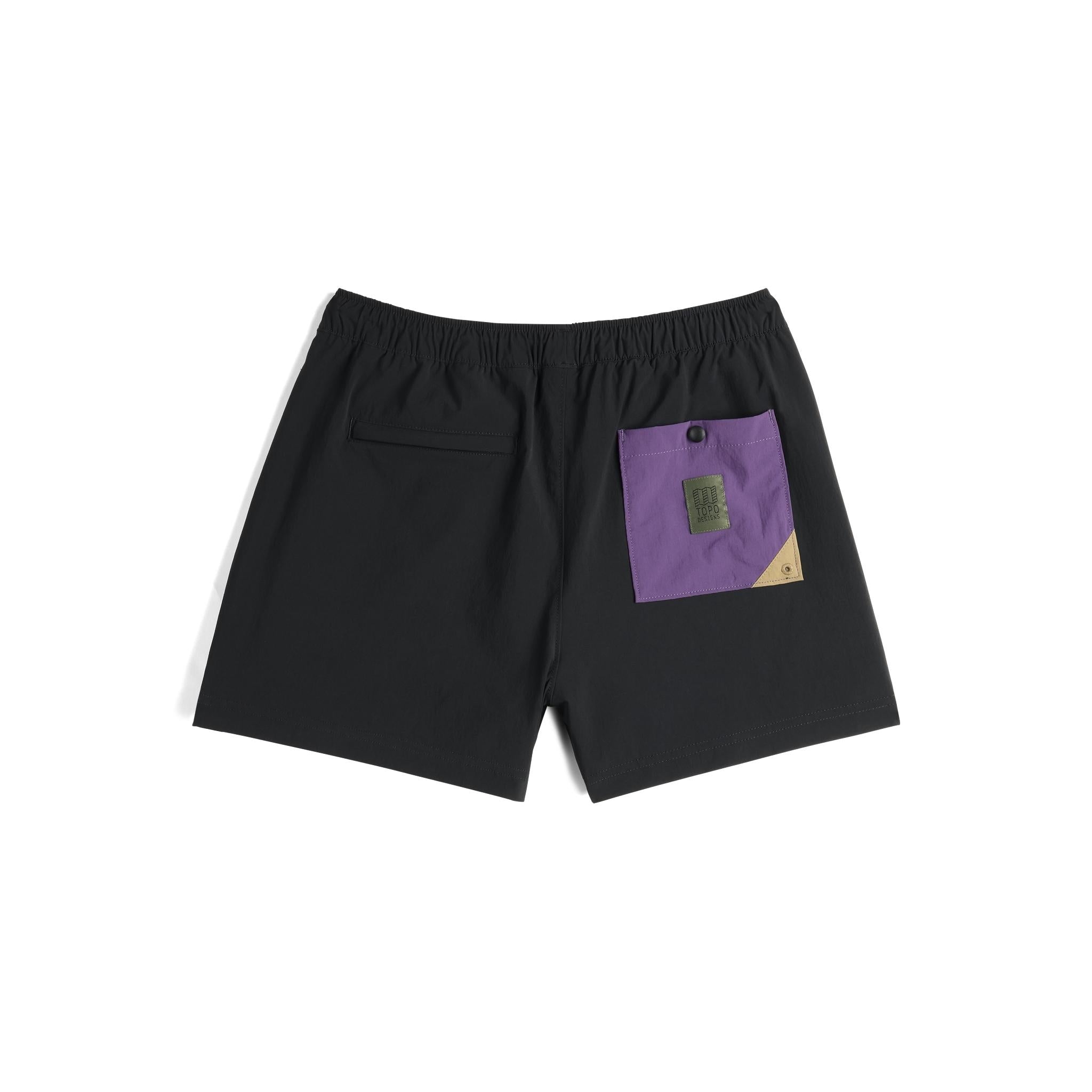 Back View of Topo Designs Mesa Shorts - Women's in "Black"