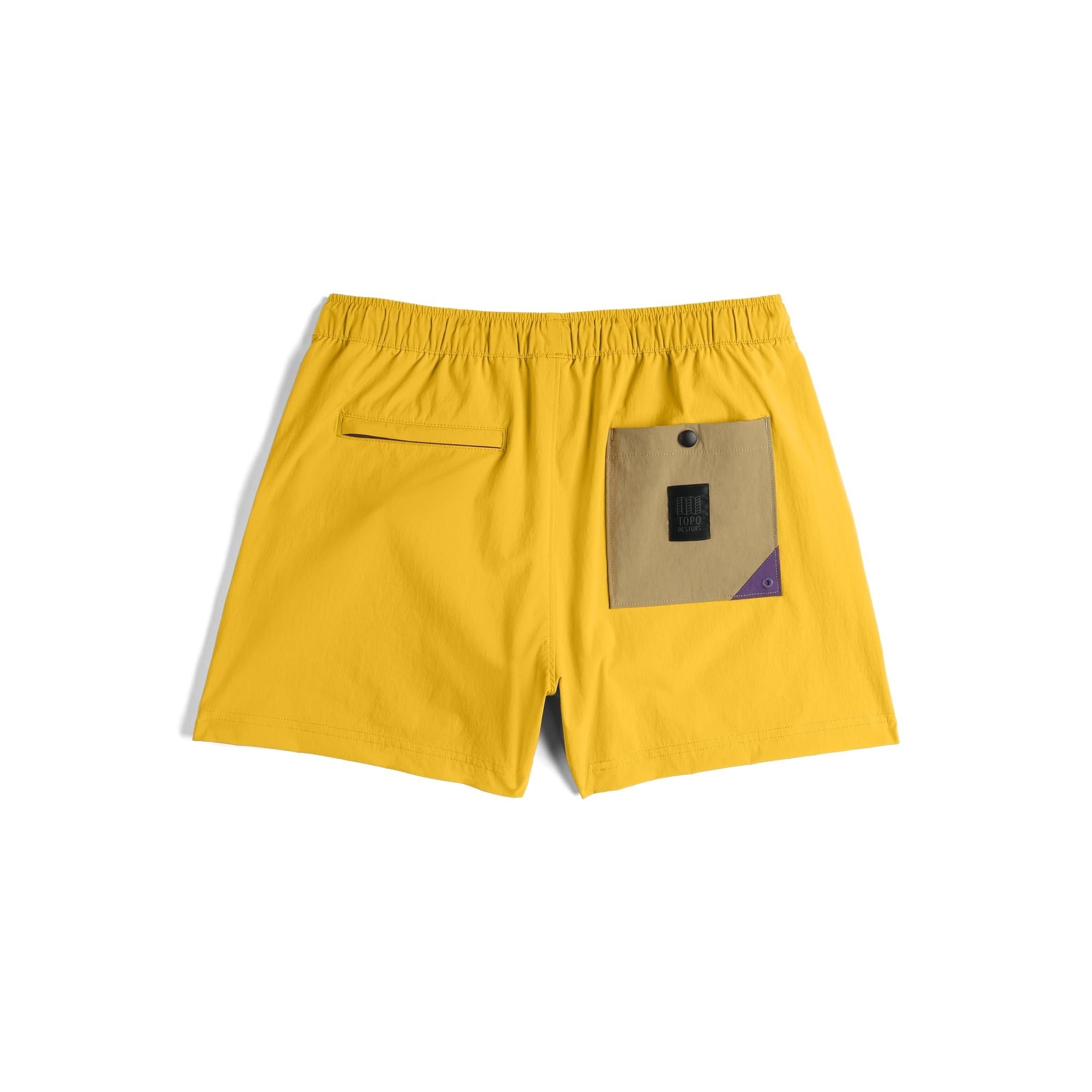 Back View of Topo Designs Mesa Shorts - Women's in "Honey / Elmwood"