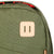 Lash tab on Topo Designs Daypack Classic 100% recycled nylon laptop backpack for work or school in Olive green.