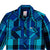 Front detail shot of Topo Designs Men's Heavyweight Mountain Shirt in Royal/Navy Plaid showing collar, buttons and pockets.