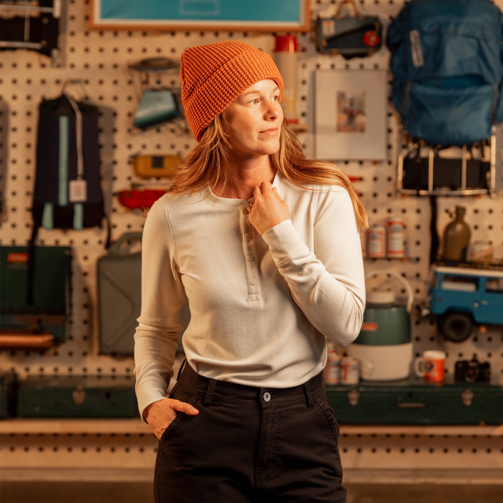 Global Waffle Henley - Women's vue 2 Topo Designs