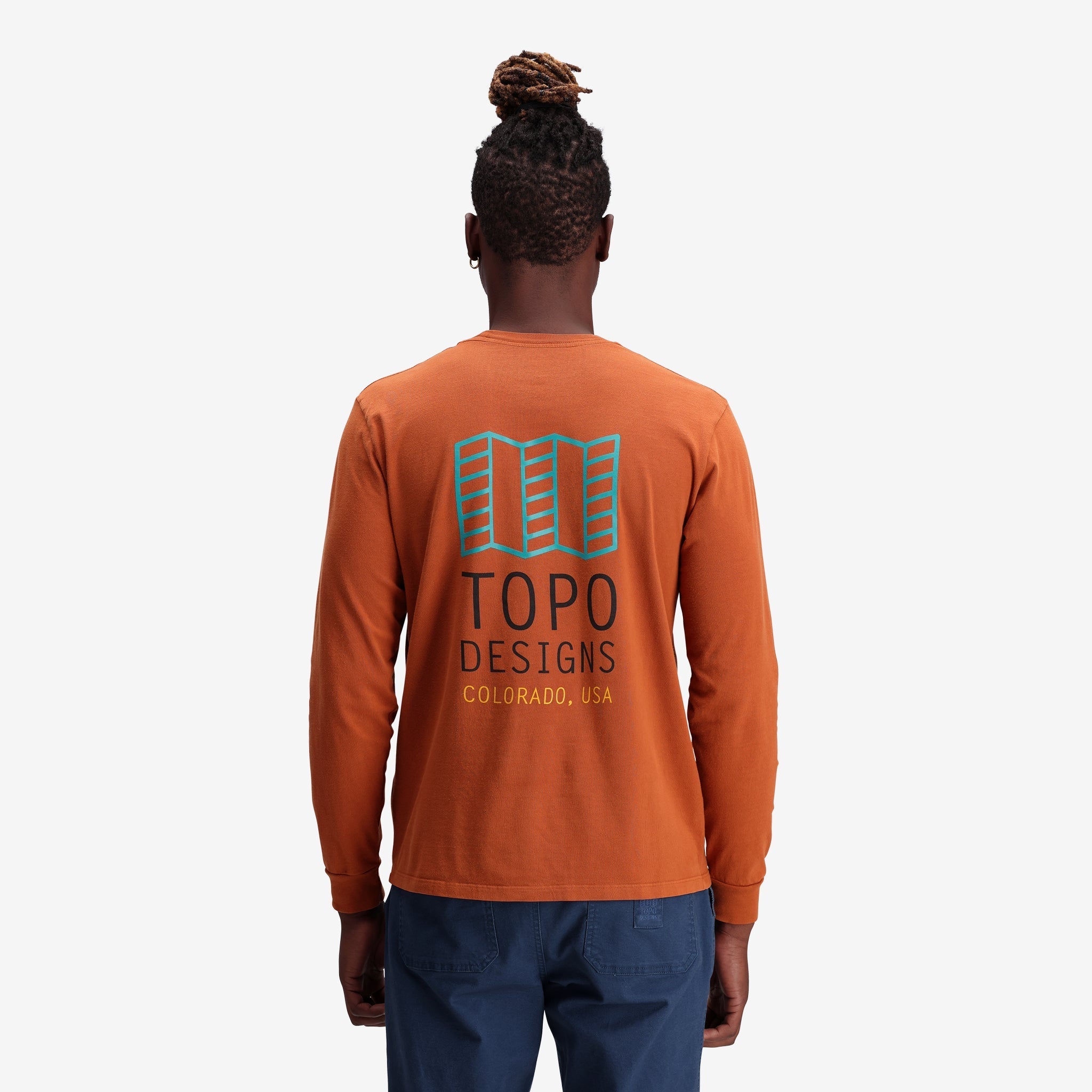 Large logo Tee Long Sleeve - Men's - Outlet Mens/Apparel/T-Shirts - Achetez chez Topo Designs - Europe