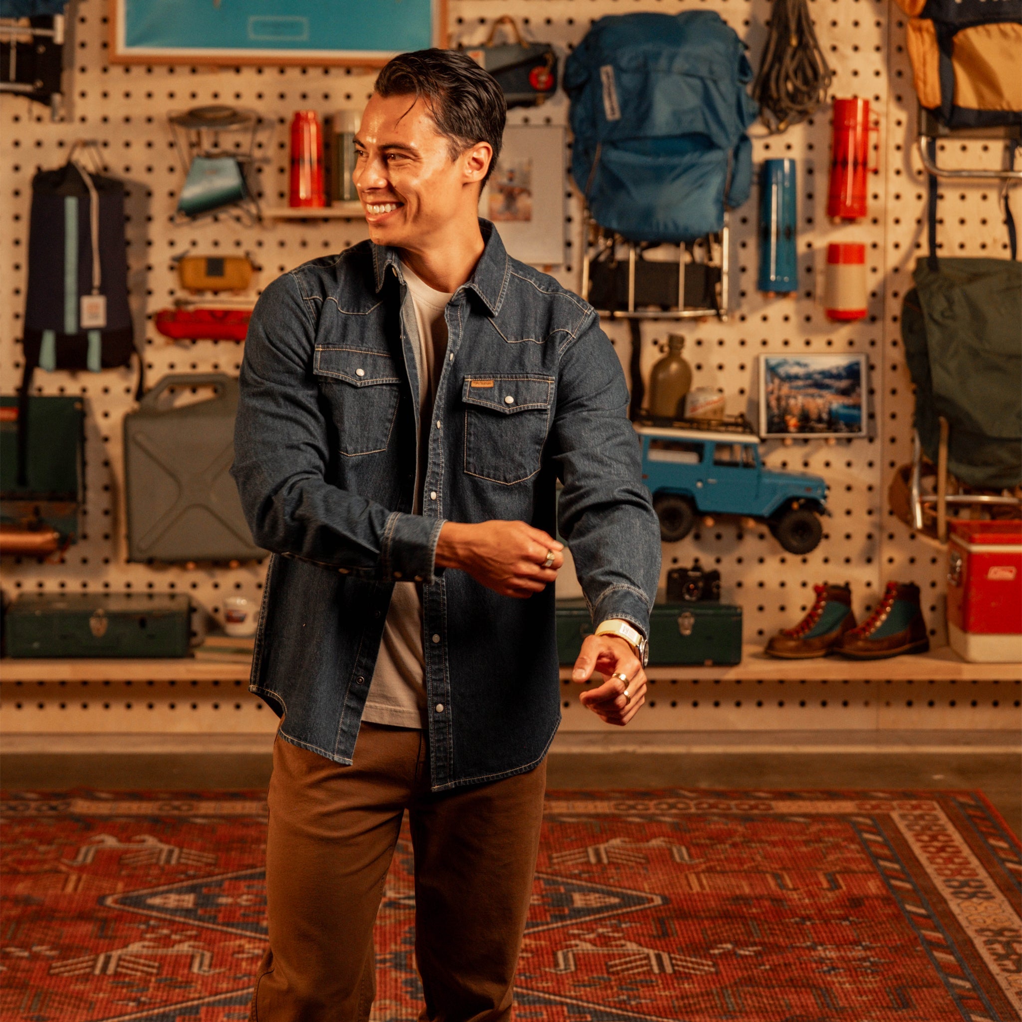 Mountain Shirt Long Sleeve Denim - Men's vue 2 Topo Designs