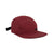Topo Designs Nylon Camp 5-panel flat brim Hat in Maroon red.