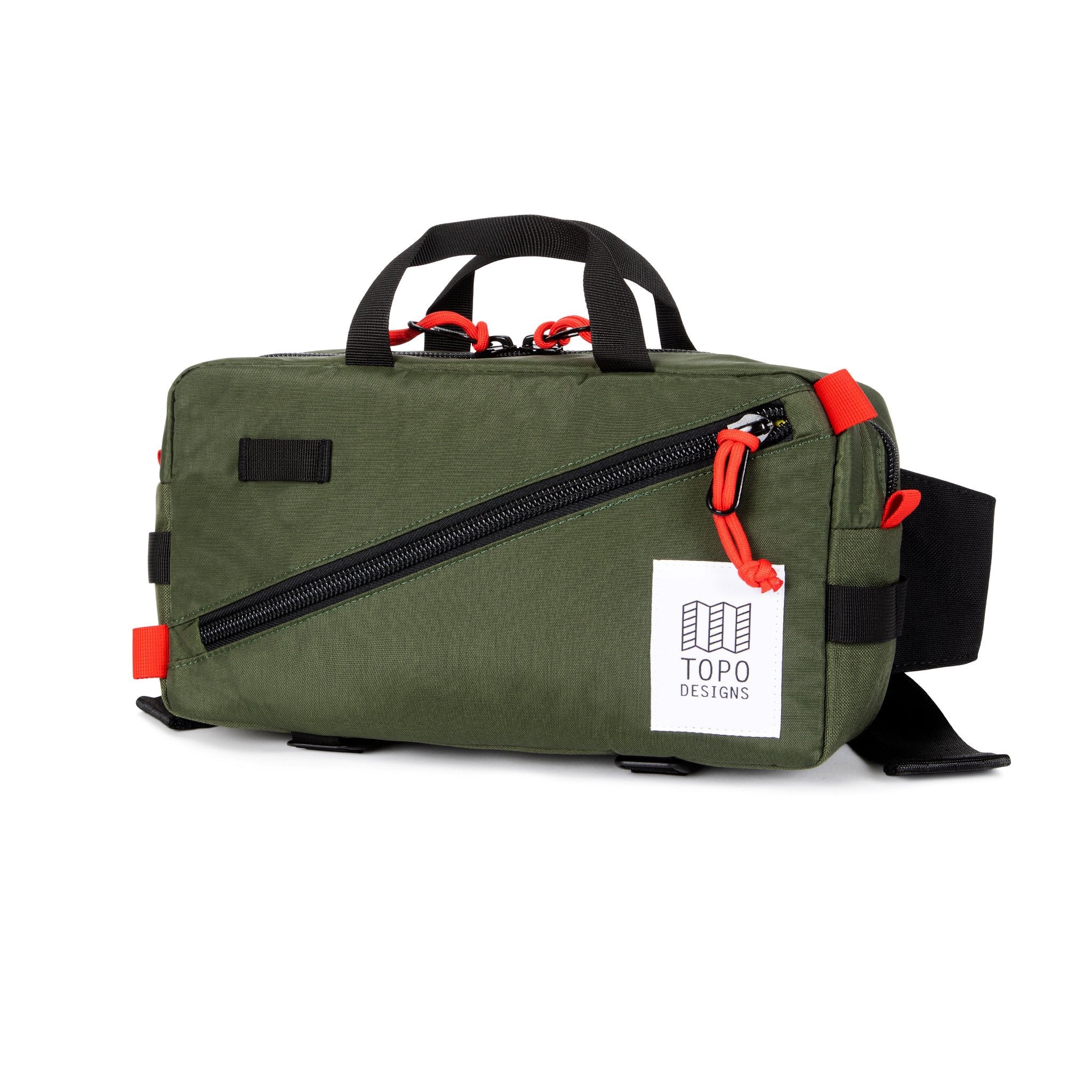 Topo Designs Quick Pack hip fanny pack in Olive green.