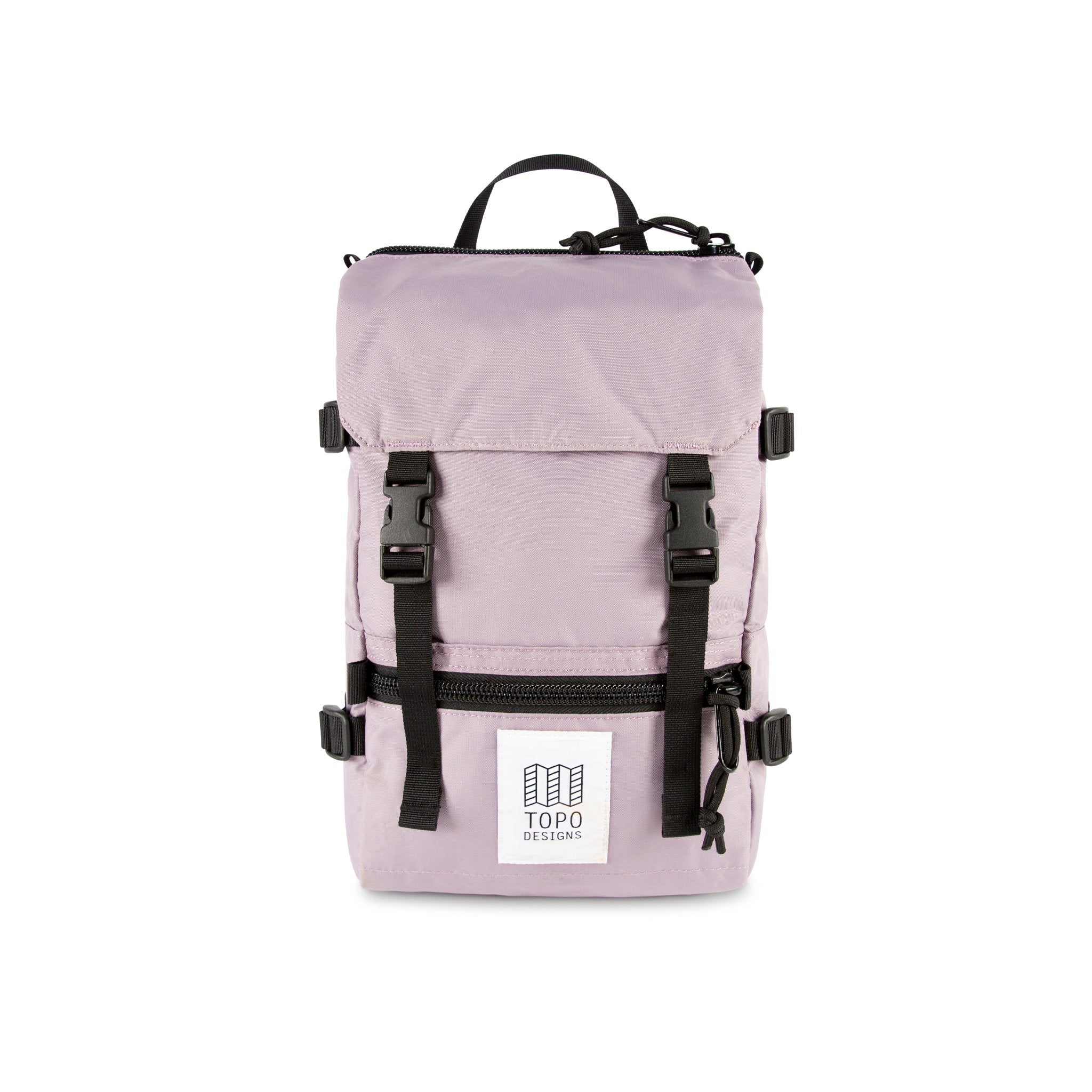 Topo Designs Rover Pack Mini backpack in light purple.