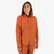 Front model shot of Topo Designs Women's Dirt Shirt & Pants in "Brick" orange. Show on "Peppercorn" & "Black"