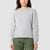 Front model shot of women's global sweater in gray