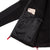 General detail product shot of the women's subalpine fleece in black showing interior pocket details.