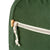 Detail shot of Topo Designs Light Pack in Forest canvas showing zipper pull tabs.