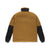 Back of Topo Designs Men's Mountain Fleece Pullover in "Dark Khaki / Black".