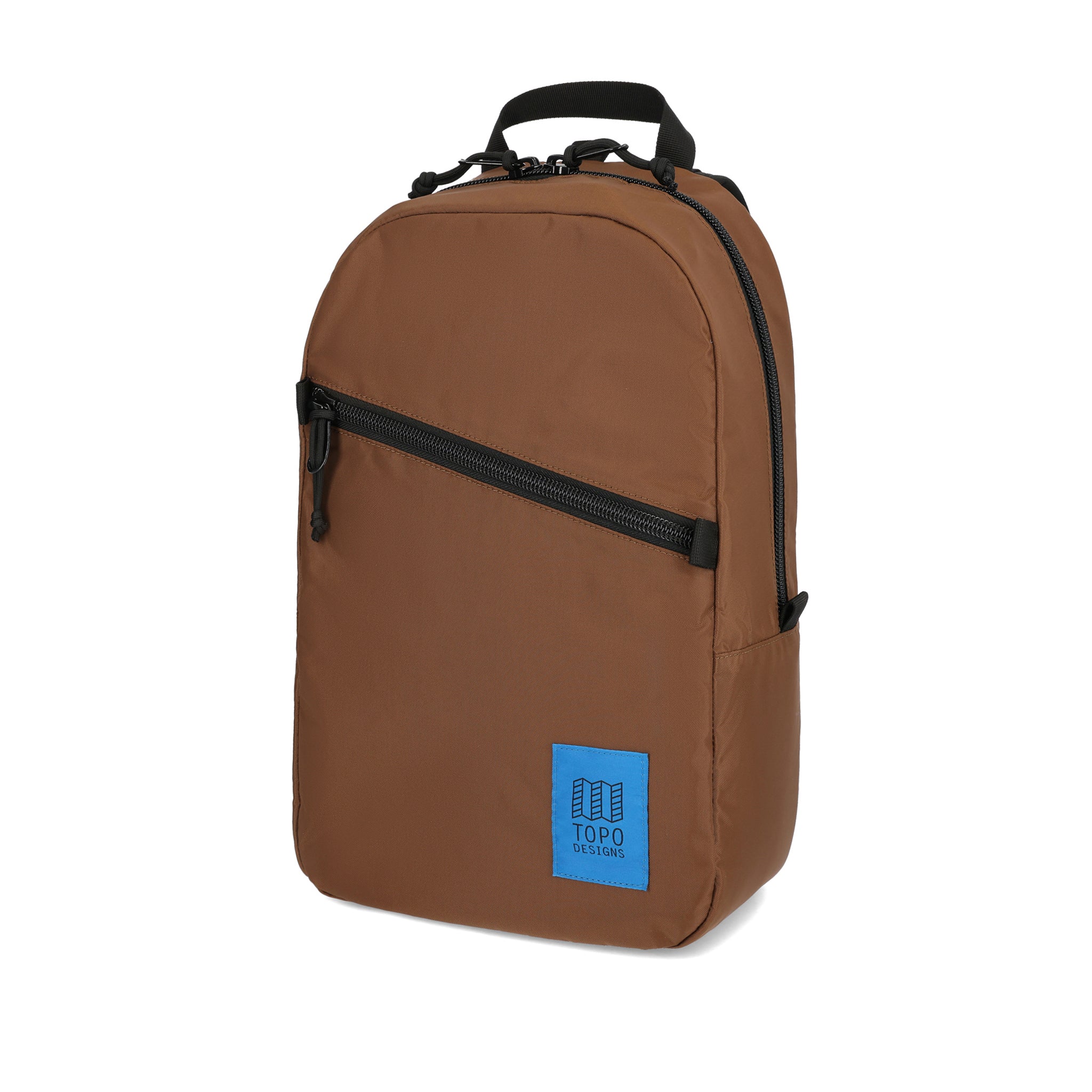 Topo Designs Light Pack laptop backpack in "Cocoa - Recycled" brown.