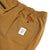 Detail shot of back snap pocket on Topo Designs Men's Boulder lightweight climbing & hiking pants in "dark khaki" brown