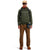Front model shot of Topo Designs Men's Dirt Hoodie 100% organic cotton French terry sweatshirt in "olive" green.