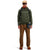 Front model shot of  Topo Designs Men's Dirt Pants 100% organic cotton drawstring waist in "Dark Khaki" brown.