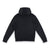 Back of Topo Designs Men's Dirt Hoodie 100% organic cotton French terry sweatshirt in "black"