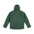 Back of Topo Designs Men's Mountain Parka waterproof shell jacket in "Forest" green.