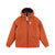 Topo Designs Mountain Puffer Primaloft insulated Hoodie jacket in "Brick" orange.