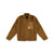 Topo Designs Men's Sherpa Jacket in "Dark Khaki" brown showing sherpa fleece side.