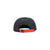 Back of Topo Designs Nylon Ball Cap Split Topo embroidered logo hat in "black".