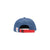 Back of Topo Designs Nylon Ball Cap Split Topo embroidered logo hat in "pond blue"