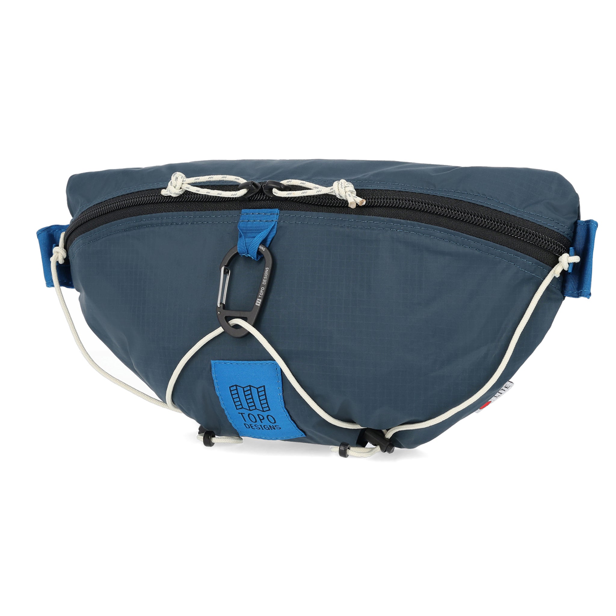 Topo Designs TopoLite Hip Pack Ultralight fanny pack crossbody bum bag in "pond blue"