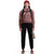 Front model shot of Topo Designs Women's Dirt Pants in 100% organic cotton with drawstring waist in "Black"