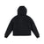 Back of Topo Designs Women's Puffer Primaloft insulated Hoodie jacket in "black"