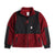 Topo Designs Women's Subalpine sherpa Fleece jacket in "Burgundy / Black".