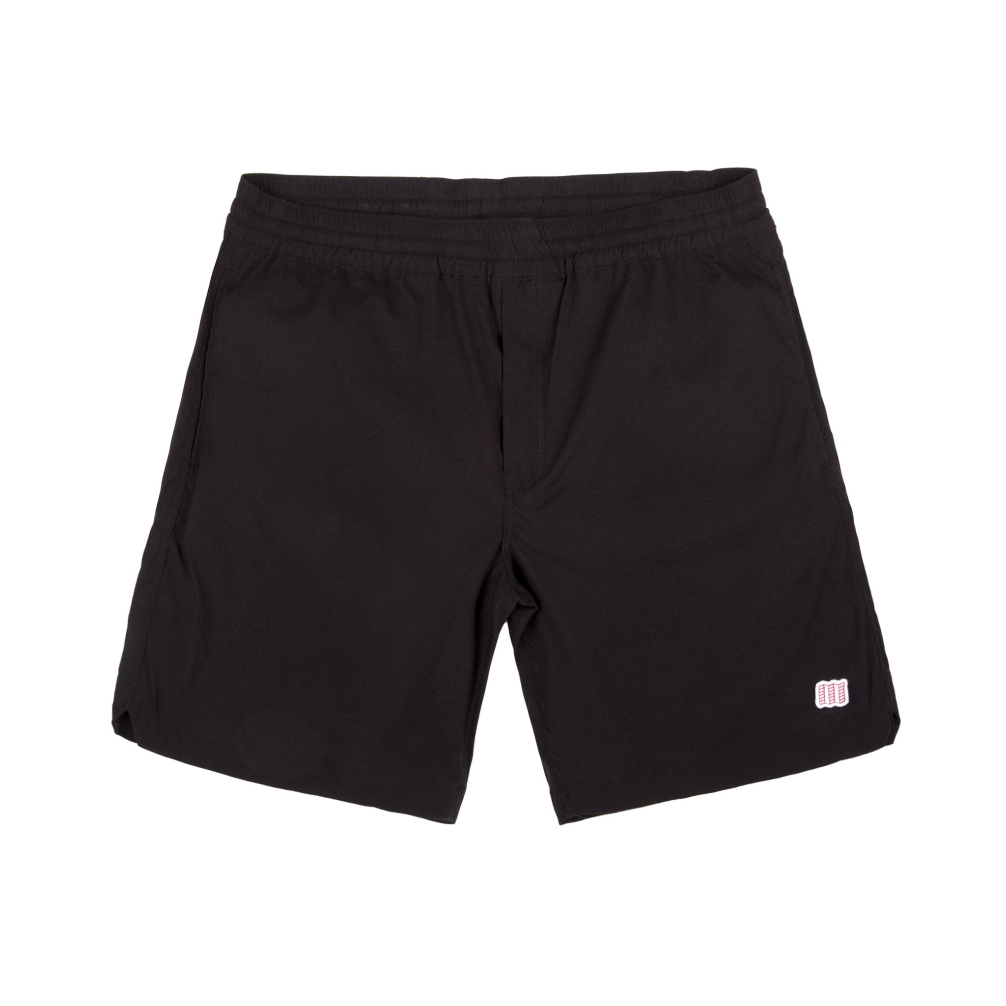 Topo Designs Men's Global lightweight quick dry travel Shorts in Black.