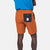 Close-up back model shot of Topo Designs Men's Global Shorts in Brick orange.