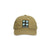 Topo Designs 5 Panel Snapback Hat 4 Square embroidered logo on olive green.