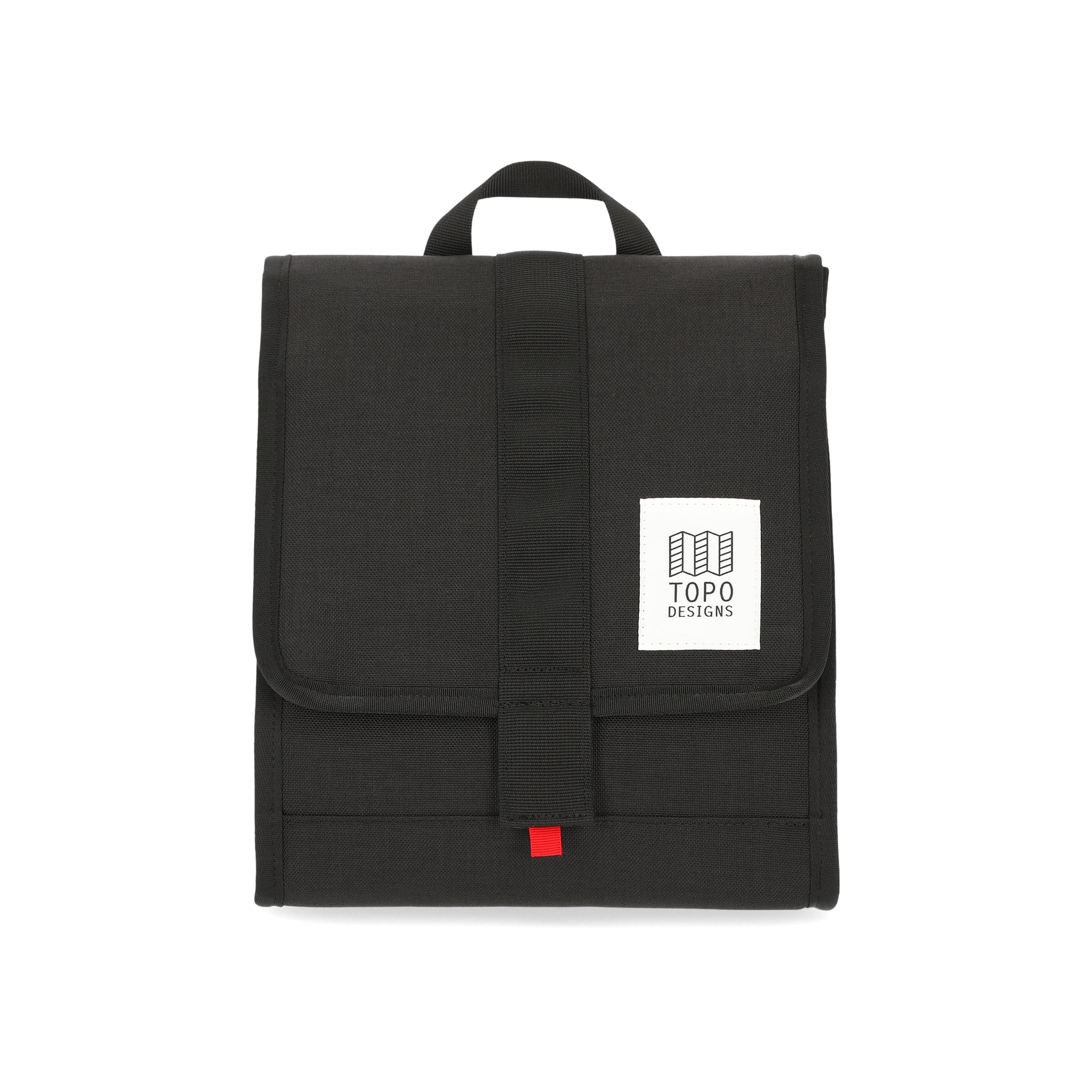 Topo Designs Cooler Bag insulated lunch box in "Black" recycled nylon.