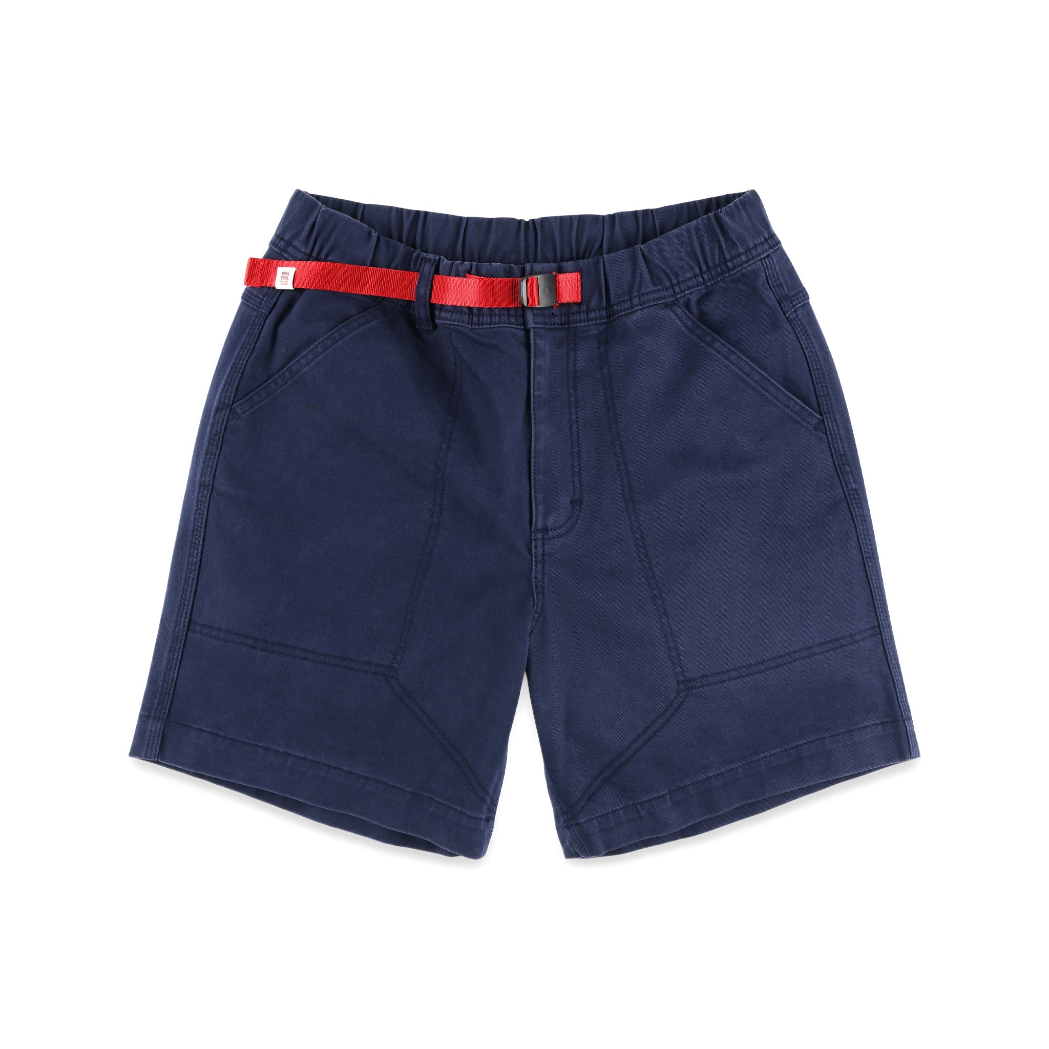 Topo Designs Men's Mountain organic cotton Shorts in Navy blue.