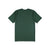 Back of Topo Designs Men's Reflecting Peaks short sleeve graphic t-shirt in 100% organic cotton forest green.