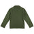 Back of Topo Designs Men's Tech Breaker Jacket 4-way stretch windbreaker in "Olive" green.