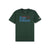 Topo Designs Men's Typescape Tee 100% organic cotton graphic logo short-sleeve t-shirt in forest green.