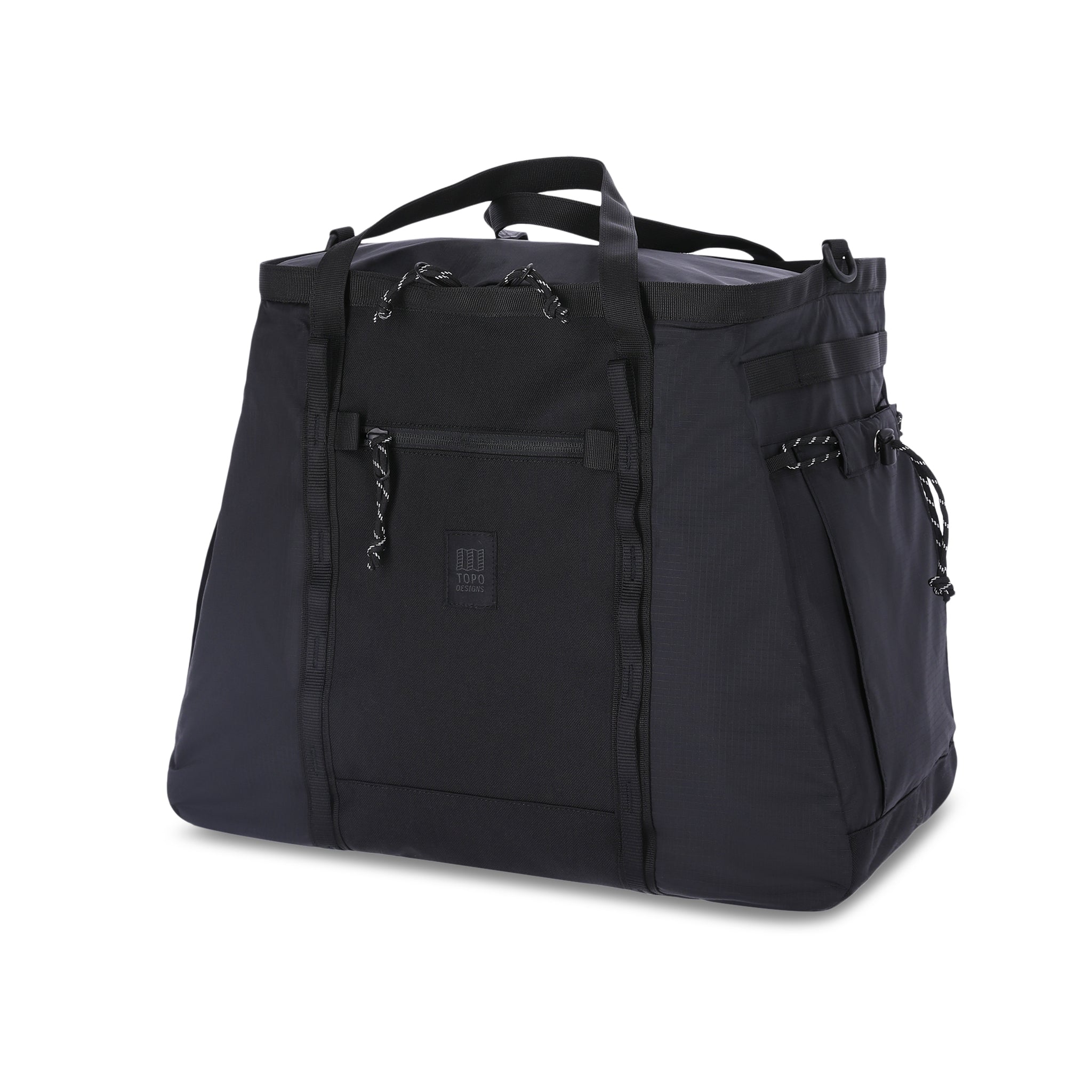 Topo Designs Mountain Gear Bag tote hauler in lightweight recycled "Black" nylon.