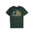Back view of Topo Designs Men's Alpenglow Tee 100% organic cotton graphic short sleeve t-shirt in "forest" green.