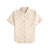 Topo Designs Men's Short Sleeve 100% organic cotton button up Dirt Shirt in "Sand" white.