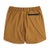 Back shot of Topo Designs Men's River Shorts Lightweight quick dry swim trunks in "Dark Khaki" brown.